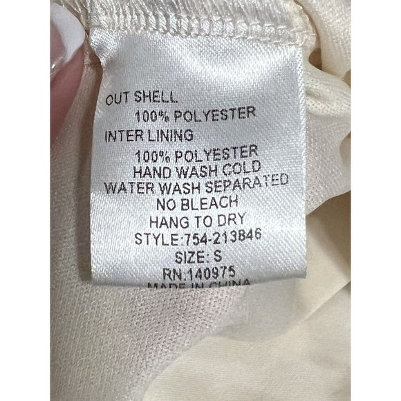 Boho Women Size Small Cream Short Verde‎ Dress Peasant Bohemian Cottagecore - Picture 7 of 12